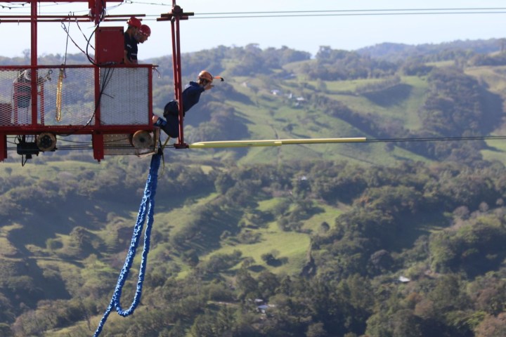 Amazing View from the Bungee Jumping Tram at Monteverde Extremo Park in Costa Rica