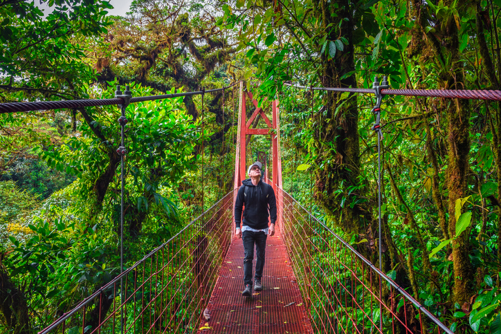 A person experiencing the best things to do in Monteverde Costa Rica