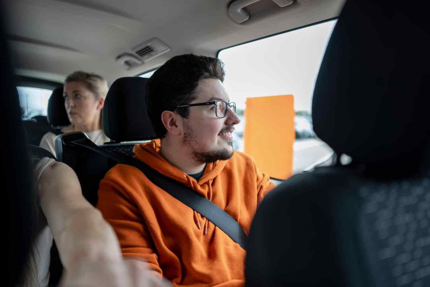 Monteverde Transportation customers inside a shuttle.